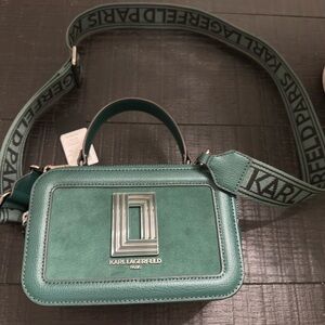 Karl Lagerfeld Teal Crossbody Bag